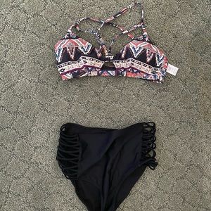 bikini set with high waisted bottoms
